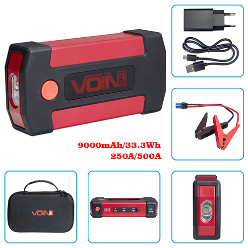 Пусковое устройство потртативное VOIN JS-500 9000mAh/33,3Wh/12V START-250A/500A/ JS-500