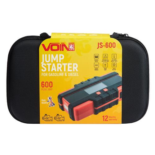 Пусковий пристрій портативний VOIN JS-600 12000mAh/44,4Wh/12V START-300A/600A
