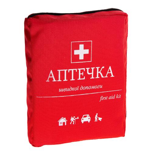 Аптечка медична автомобiльна (07-271-А), 16од. 21шт червоний мякий футляр (07-271-А)