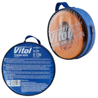 Трос буксировочный 8т. лента 75мм х 6м. 2крюка/сумка VITOL ТР-250-8-1 