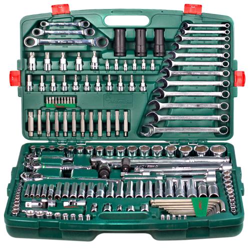HANS. Набор инструмента 163 предмета 1/4", 3/8",1/2" (6 гран.) (ТК-163)