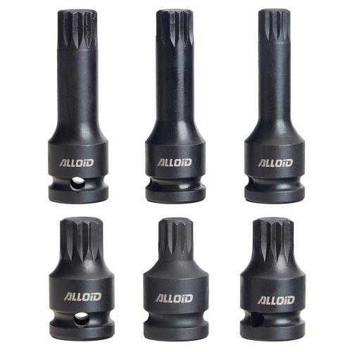 Набор ударных бит SPLINE M14 M16 M18. (L-78мм / L-43мм) NUB-2505 Alloid.