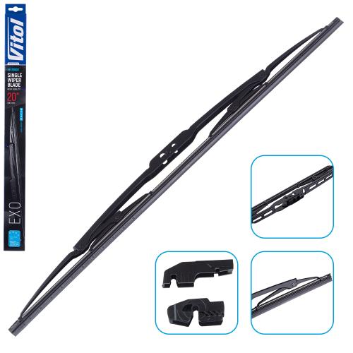 Щетка стеклоочистителя каркасная VITOL EXO 20" (500 мм) (VK-20500)
