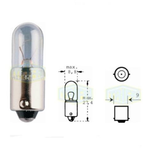 Лампа автомобільна Iндикаторна лампа Trifa 12V 6,0W BA 9s Xenon (00126)