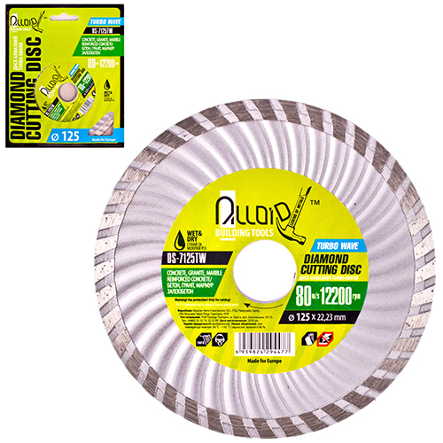 Alloid. Диск алмазный отрезной Turbo Wave 125 мм (DS-7125TW)