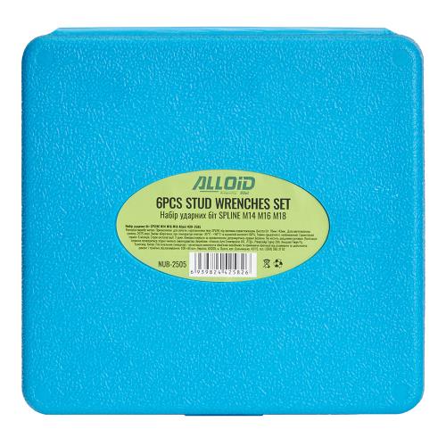 Набор ударных бит SPLINE M14 M16 M18. (L-78мм / L-43мм) NUB-2505 Alloid.