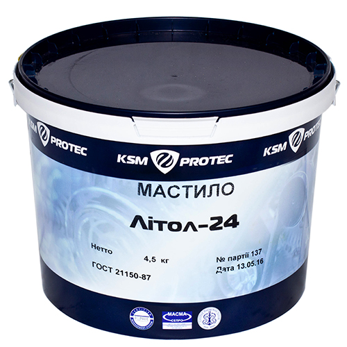Литол-24 смазка "KSM Protec" ведро 4,5 кг (KSM-L2445)