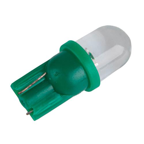 Лампа автомобільна Світлодіодна LED з пластиковим цоколем Trifa 12V 0,27W W2,1x9,5d T10 20mA green (02802)