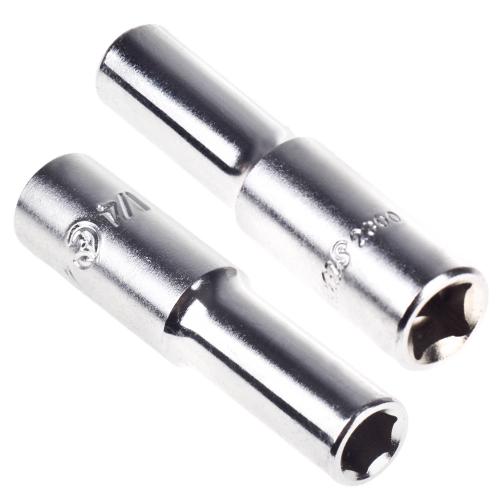 HANS. Торцевая головка глубокая 1/4" 6-гр. 12 мм (2300M12) (2300М12)