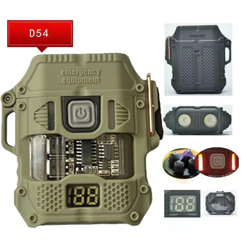 Ліхтар MULTIFUNCTIONAL D54-2COB, Li-Ion акумулятор, індикація заряду, вологозахист, ЗУ Type-C, запальничка, Box