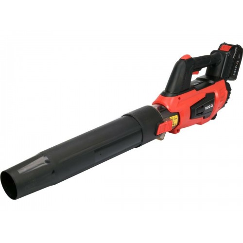 Воздуходувка аккумуляторная YATO: Li-Ion 18 V, 4 А/час, 400-570 м³/мин YT-85176
