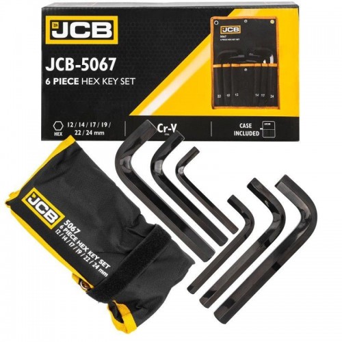 Haбіp Г-oбp. ключів HEX 6 од. (12-24 мм) в чохлі JCB Tools JCB-5067