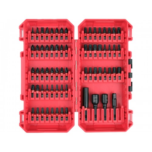 Набор ударных бит YATO PH, PZ, SQ, Torx, SL, HEX, магнитные насадки и держатель 1/4", 68 предметов YT-78077