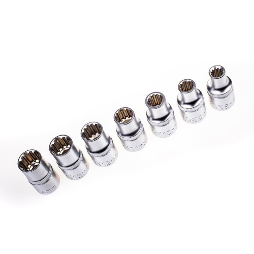 Набір торцевих головок SPLINE 1/2", 8 - 32 мм, 19 од. - REWOLT T1348