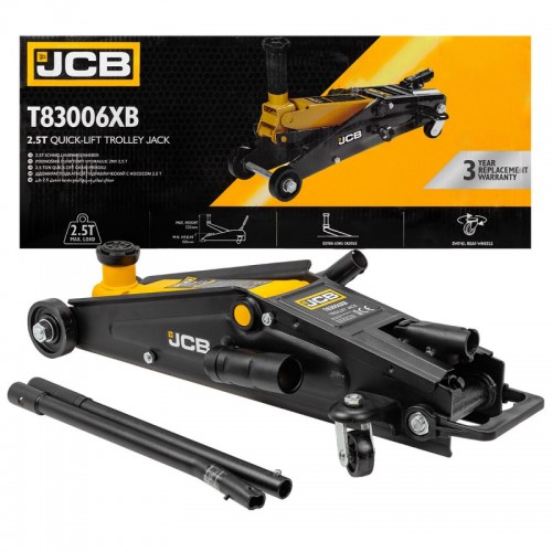 Домкрат подкатной гидравлический JCB Tools 2,5т 150-530мм JCB-T83006XB