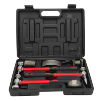 Набор молотков и рихтовочных приспособлений для ремонта кузова и вмятин 7 предметов REWOLT T2640