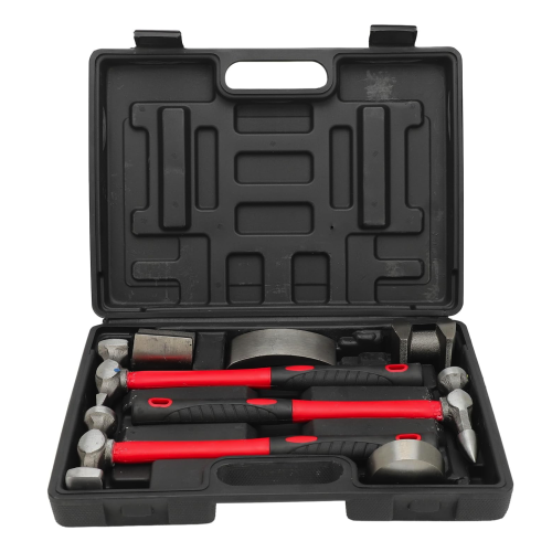 Набор молотков и рихтовочных приспособлений для ремонта кузова и вмятин 7 предметов REWOLT T2640