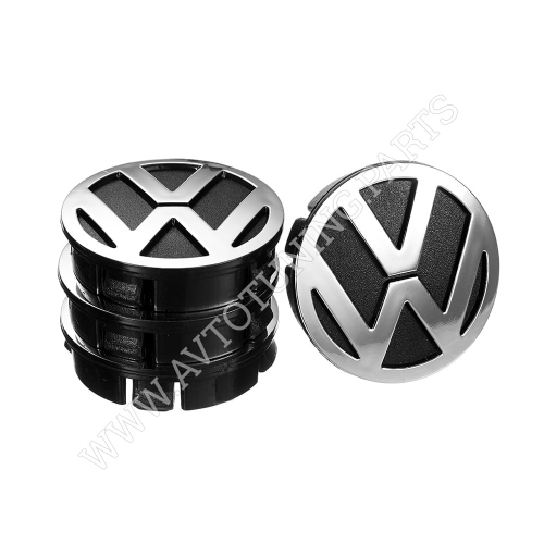 Заглушка колесного диска VW 60x55 черный ABS пластик (4шт.) 50007 (50007)