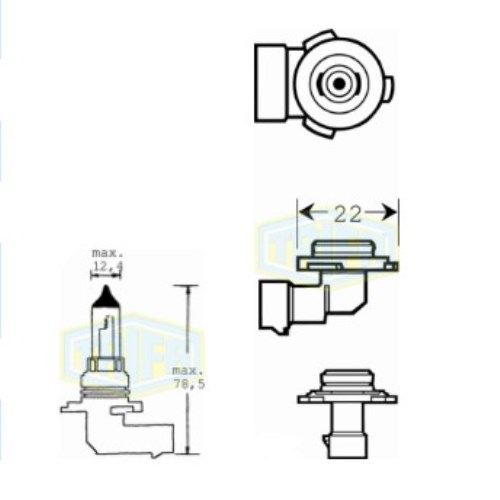 Лампа автомобільна Галогенна лампа для фари Trifa HB4 12V 55W (01621)