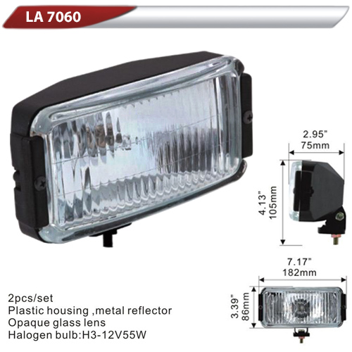 Фара дополнительная  DLAA 7060-W/H3-12V-55W/182*86mm (LA 7060-W)