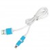 Кабель PULSO USB - Micro USB/Apple 1m blue (круглый) (CP-001BL)