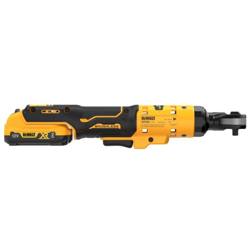 Гайковерт кутовий - тріскачка акумуляторний безщітковий 3/8”, 81 Нм; DeWALT DCF503D1