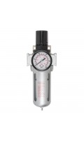 Фильтр влагоотделитель c манометром вход 1/4" (1500 л/мин 10bar 10Мк ) RKFC RF-AFR802