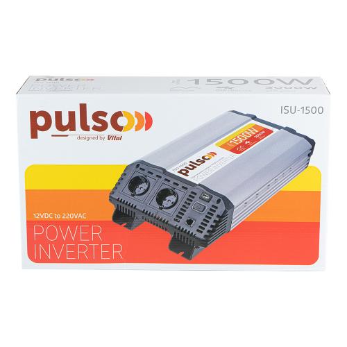 Преобраз. напряжения PULSO/ISU-1500/12V-220V/1500W/USB-5VDC2.0A/син.волна/клеммы (ISU-1500)