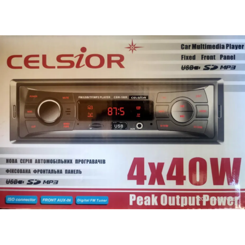 Бездисковый MP3/SD/USB/FM проигрыватель Celsior CSW-180R Bluetooth (Celsior CSW-180R)