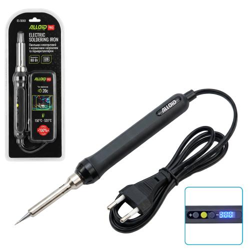Паяльник электрический с керамическим нагревателем, терморегулятором и LCD-дисплеем 80 Вт Alloid Pro ES-5080