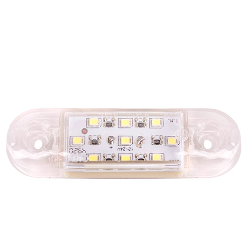 Повторитель габарита (палец широкий) 9 LED 12/24V белый 25*88*14мм (TH-92-white)