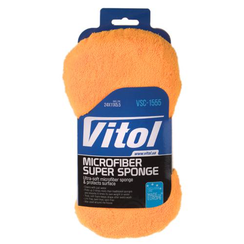 Губка для мойки авто микрофибра VSC-1555 24*11*5.5 cm (VSC-1555)