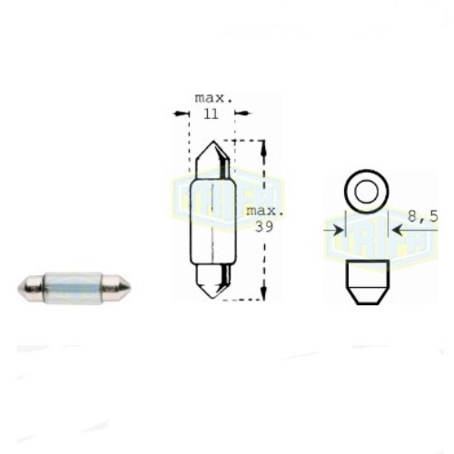 Лампа автомобільна Festoon лампа Trifa 24V 10W SV 8,5-8 11x36 (01215)
