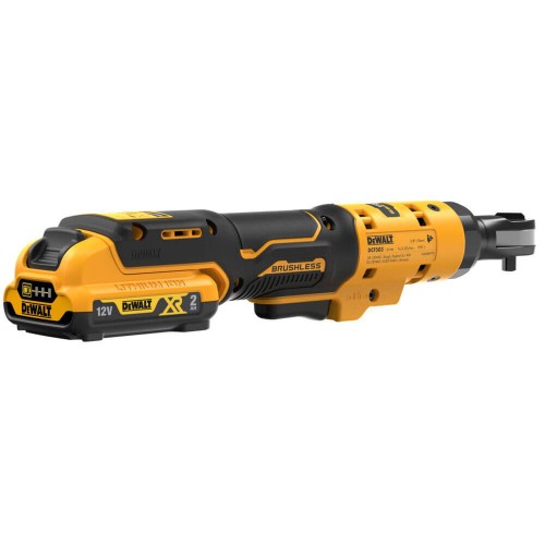 Гайковерт кутовий - тріскачка акумуляторний безщітковий 3/8”, 81 Нм; DeWALT DCF503D1
