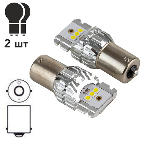Лампа PULSO/габаритная/LED 1156/BA15s/6SMD-2835/9-18v/1050lm (LP-66156W)