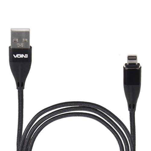 Кабель магнитный VOIN USB - Lightning 3А, 1m, black (быстрая зарядка/передача данных) (VL-6101L BK)