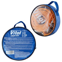 Трос буксировочный 5т. лента 50мм х 5м. 2 крюка/сумки VITOL ТР-250-5-1