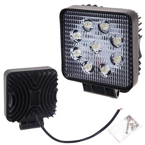 Фара рабочего света LML-K0727 SPOT (9led*3w) 105mm*105mm (K0727 S)