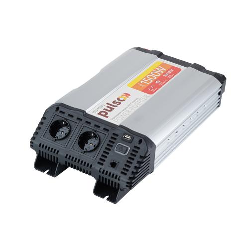 Преобраз. напряжения PULSO/ISU-1500/12V-220V/1500W/USB-5VDC2.0A/син.волна/клеммы (ISU-1500)