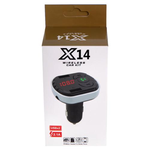 Модулятор FM 5в1 Х14 12-24v 2USB 5V-2.1A TF card BT (X14)