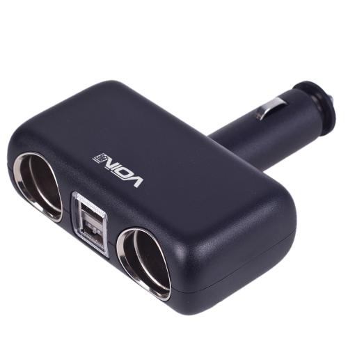 Разветвитель прикуривателя VOIN 2 выхода + 2USB 2400mA 12/24V SC-2004 изм. угол (SC-2004)