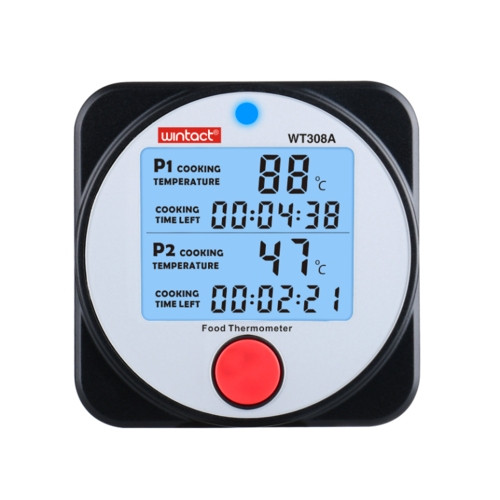 Термометр цифровий для барбекю 2-канальний Bluetooth, -40-300 °C WINTACT WT308A