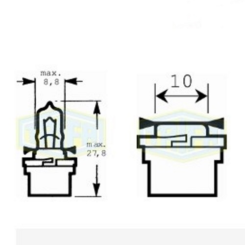 Лампа автомобільна Miniwatt галогенна лампа 12V 3W B10d (01600)