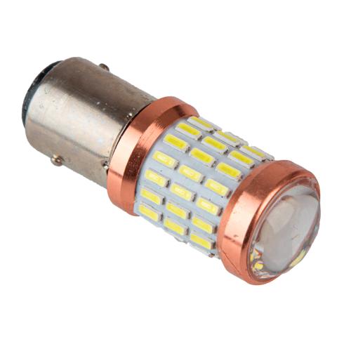Лампа PULSO/габаритная/LED 1157/S25/BAY15d/P21/5W/51+9SMD-3014 with lens/12-24v/2w/300lm White (LP-54323)