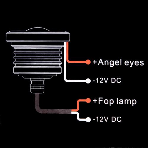Линзы LED Angel Eves 12V-55W D-64мм white 52569 (AG-2511 W)