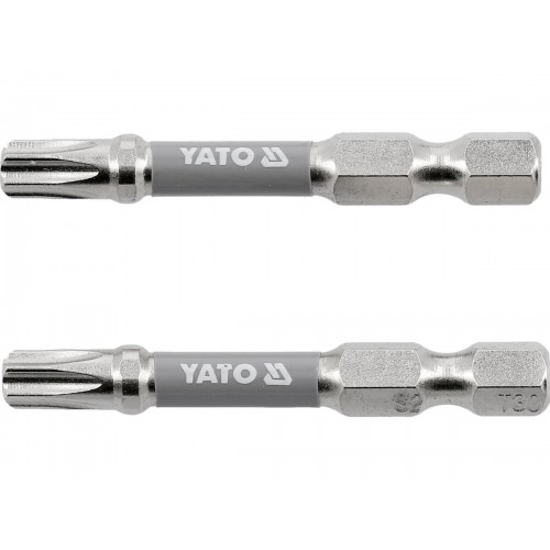 Биты для шуруповерта YATO; "TORX" T30 х 50 мм. сталь S2. 6-гранный хвостовик 1/4",2 шт. YT-78035