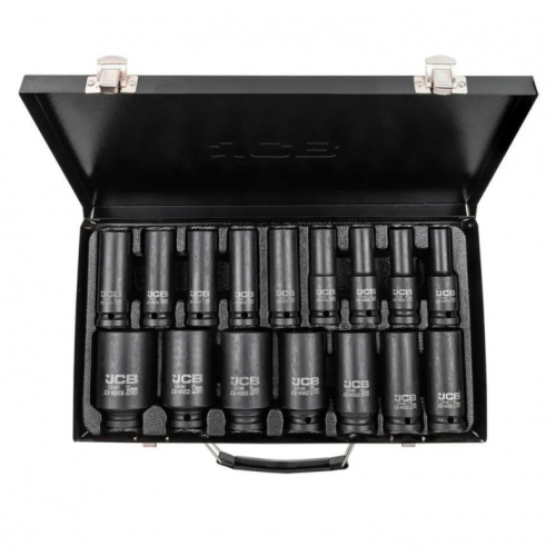 Набор головок ударных глубоких 16 ед. 1/2'' (6-гр.) (10-36 мм) JCB Tools JCB-4167-5MPB