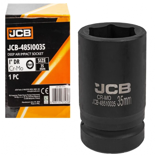 Головка ударна глибока 1" 35 мм (6-гранна) JCB Tools JCB-48510035