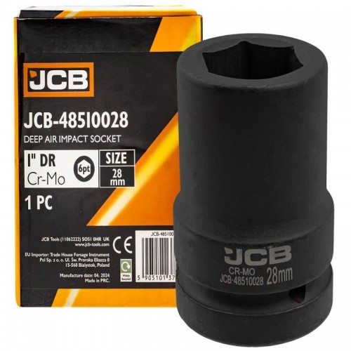 Головка ударна глибока 1" 28 мм (6-гранна) JCB Tools JCB-48510028