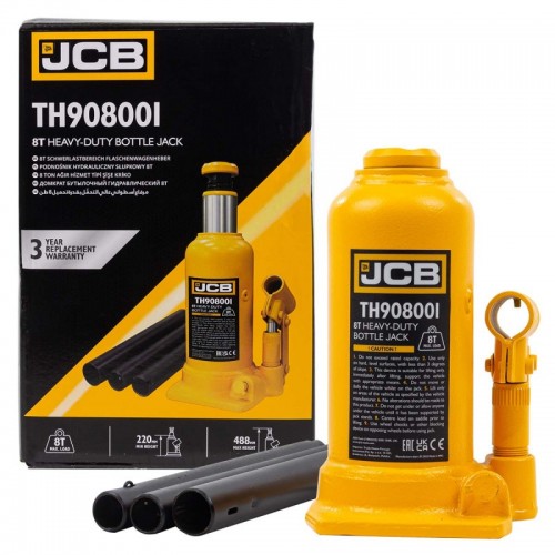 Домкрат пляшковий 8т. 220-488мм JCB Tools JCB-TH908001